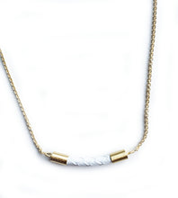 Load image into Gallery viewer, Beyond Southern Gates® Gold Plate Finish Lux Horizontal Necklace in White
