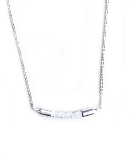 Beyond Southern Gates® Sterling Silver Matte  Finish Lux Horizontal Necklace in White
