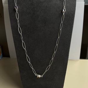 Hand Wrought Gemstone Station Necklace-Sample