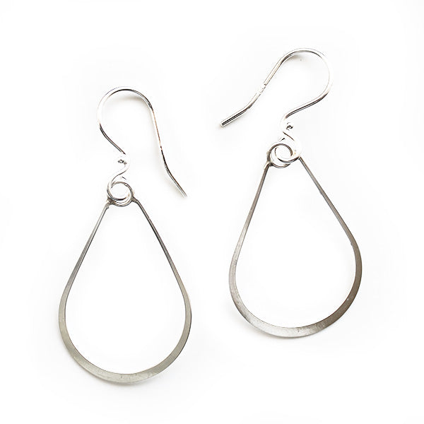 Beyond Southern Gates® Sterling Silver Classic Teardrop Hoop Earrings