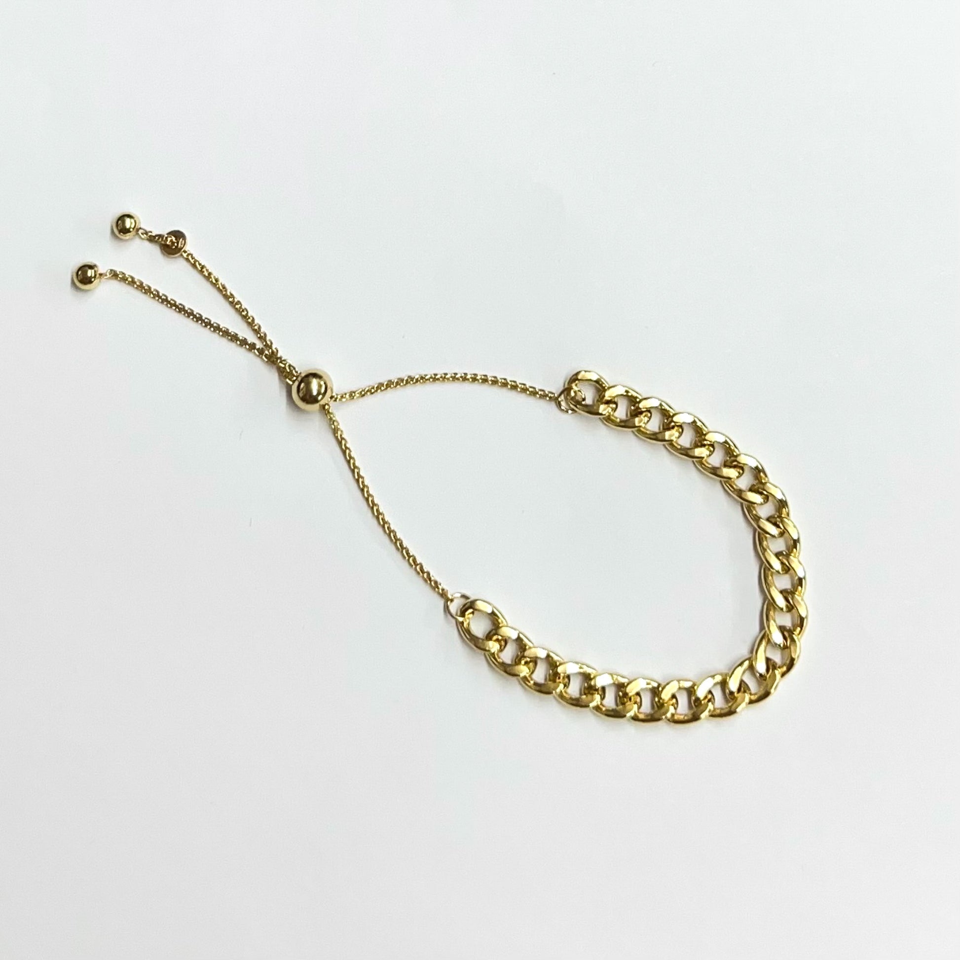 Beyond Southern Gates Contemporary Gold Plate Curb Bracelet with Smart Bead