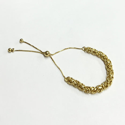 Beyond Southern Gates Contemporary Gold Plate Byzantine Bracelet with Smart Bead