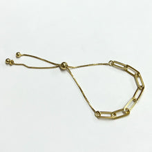 Load image into Gallery viewer, Beyond Southern Gates Contemporary Gold Plate Paperclip Bracelet with Smart Bead
