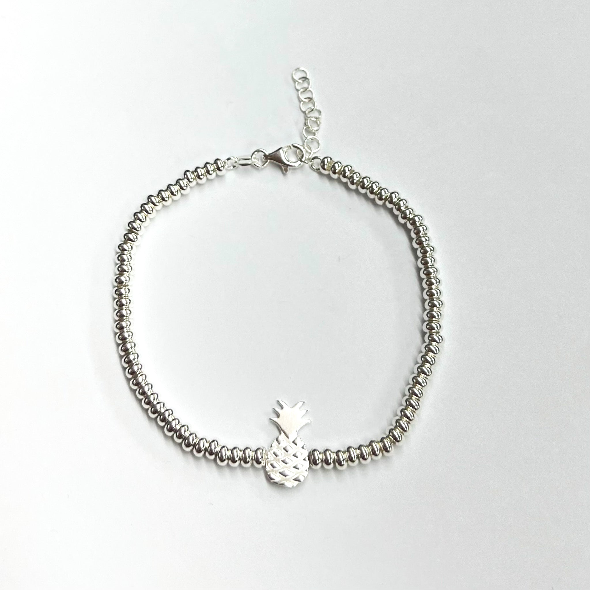 Sterling silver pineapple on sale anklet