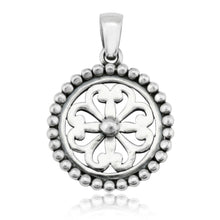 Load image into Gallery viewer, Beyond Southern Gates® Sterling Silver Inspiration Round Beaded Scroll Pendant
