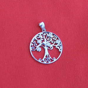 Beyond Southern Gates® Sterling Silver Tree of Life Pendant with Diamond