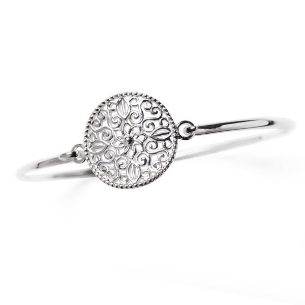 Beyond Southern Gates Silver Art Deco Belle Flip-Top Bracelet