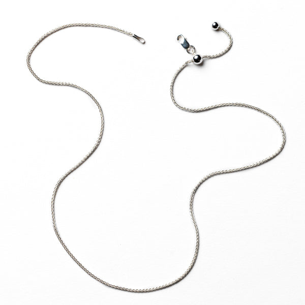 Beyond Southern Gates® Sterling Silver Adjustable Wheat Chain with Smart Bead 1.75mm