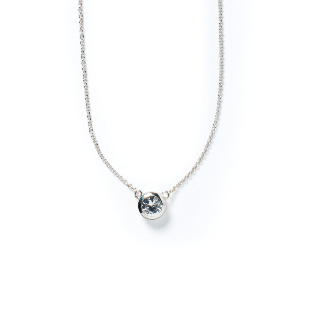 Classic White Sapphire Necklace - Retired