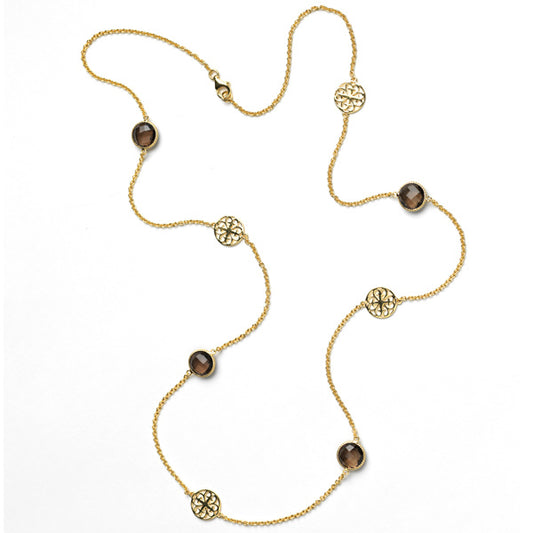 Beyond Southern Gates® Gold Plated Charleston Smoky Quartz Necklace