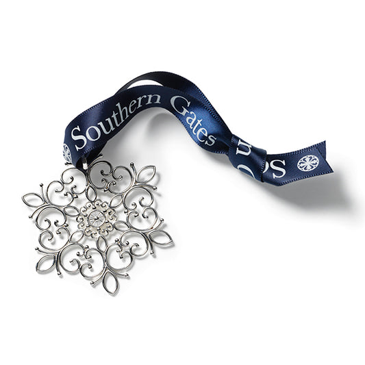 Beyond Southern Gates Silver Plated Snowflake Ornament